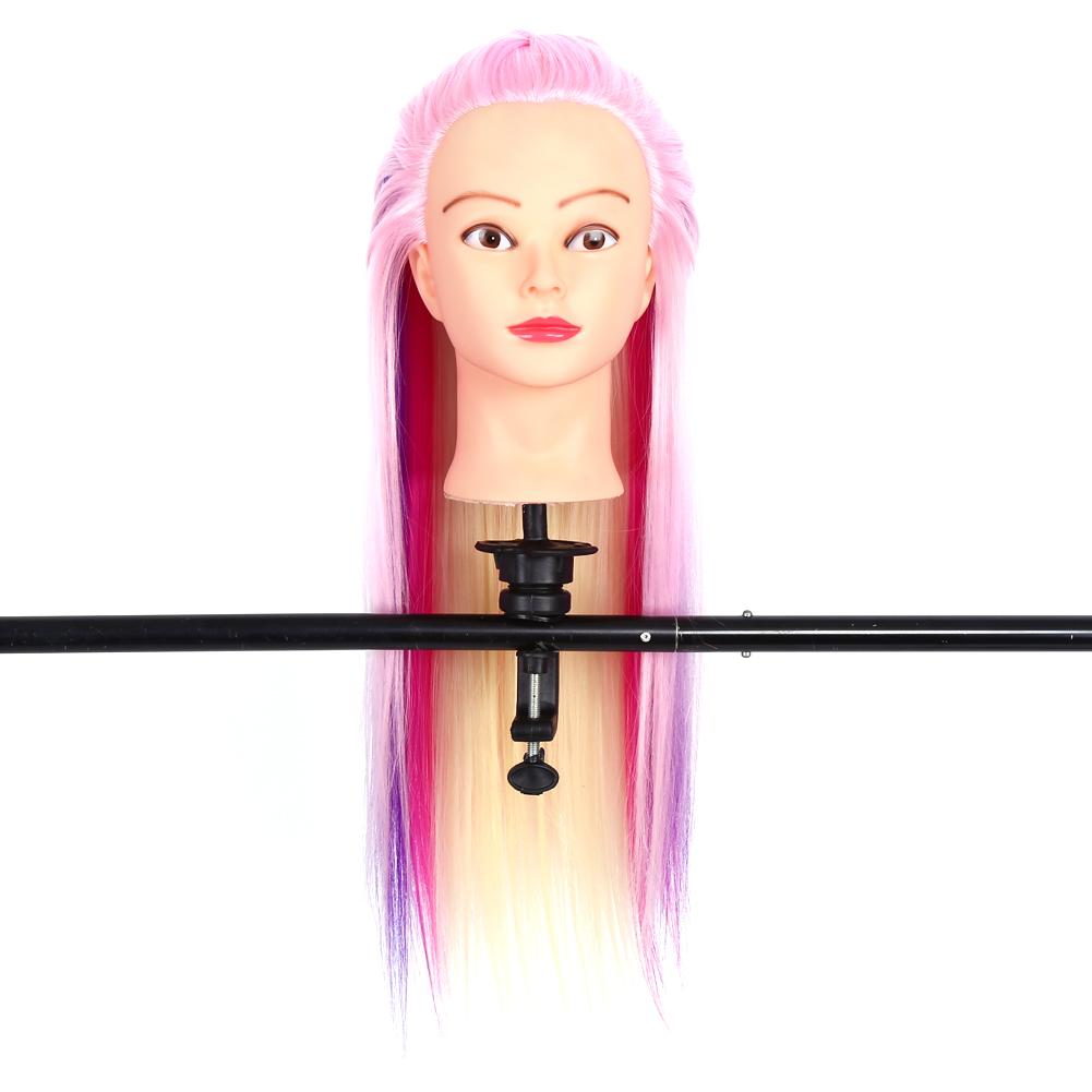 

Новая 26 парикмахерская учебная головка для плетения кос(#6 Белый и разноцветный) розовый