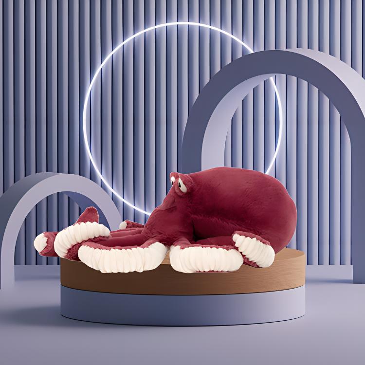 JELLYCAT Animal Obi Octopus Creative Red Doll Plush Figure 27cm Tall