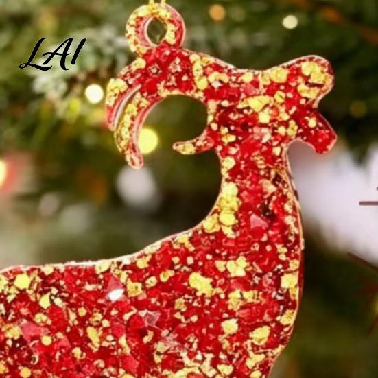 Acrylic Gift for Christmas 2D Goat Tree Ornament Zodiac Hanging Pendant with Gold String Year Indoor Accessories of The Ornament 2027 Chinese
