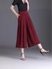 Übergröße High-Waist A-Linien Culotte Rock mit Taschen - Elastischer Bund, Weiter Bein Casual Hose