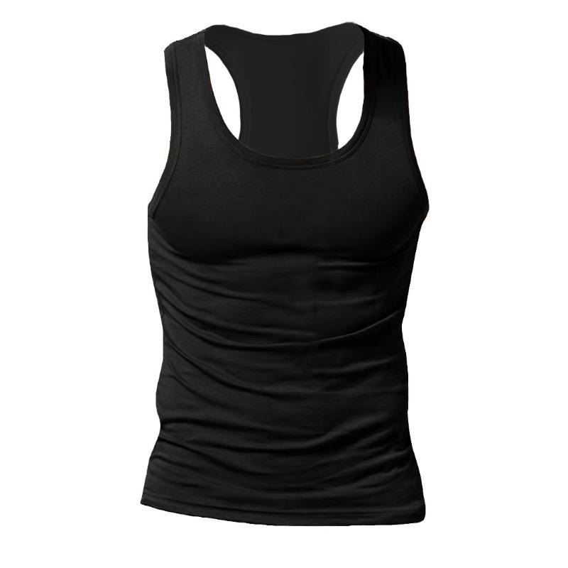 

Новая майка для мужчин, летний тренд, спортивная повседневная база, жилет без рукавов S чёрный