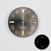 NH35 29mm No Logo Sterile Sunburst Watch Dial For NH35A NH36 Movement Green Luminous Silver/Rose Gold Roman Numeral Nail Dial