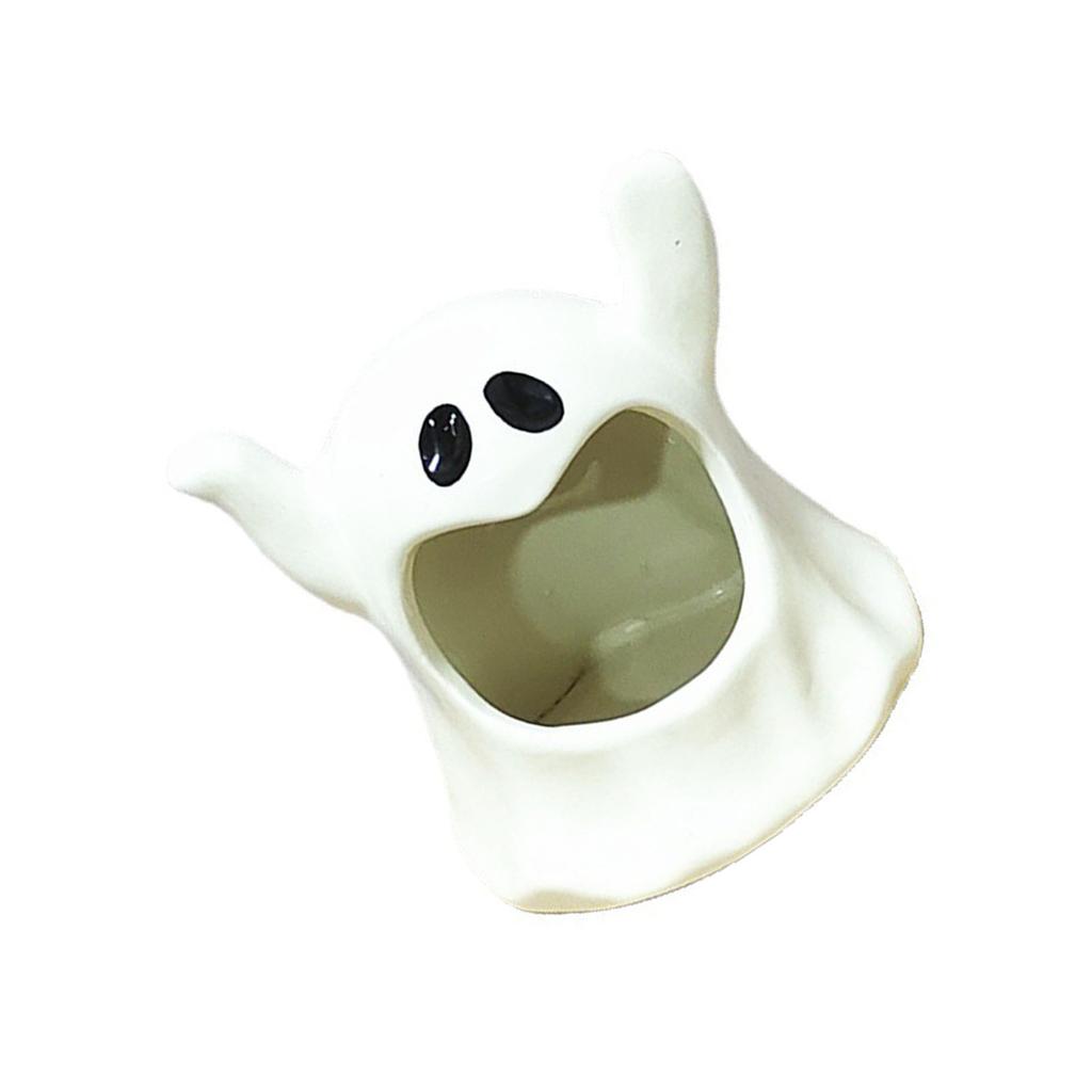Candle Holder Porcelain Candle Base Ghost Figurine Design Home Decoration for Bedroom A
