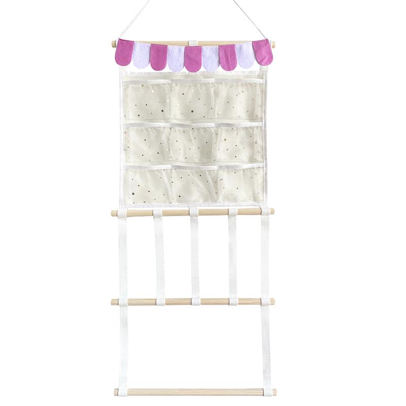 Держатель для бантов для волос Органайзер для повязок на голову для девочек Подвеска для заколок для волос с крючками Настенный декор для детской комнаты фиолетовый 1190₽