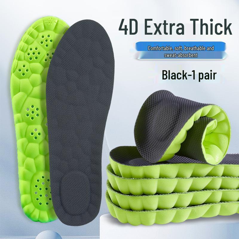 Men's Thick Sports Insole: Soft, Sweat-Absorbing, Odor-Resistant for Summer Comfort.