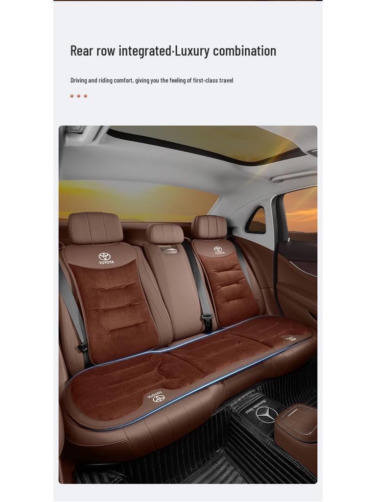 Winter- Flanell-Sitzkissen für Toyota Crown, Land Cruiser und Vellfire - Warme, Frostschutz-Rückenlehne