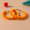 Fashion Christmas Wreath Circle Hoop Earrings for Women Girls Colorful Beads Earrings New Year Party Festival Jewelry Gifts