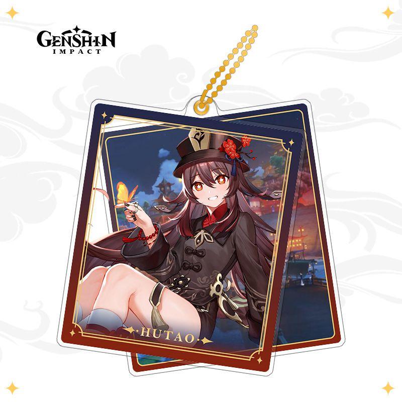 High Quality Genshin Impact Keyring With Double Sided Design