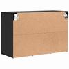 Shoe Cabinet with Shelf Black Oak Effect 77.5 x 30 x 51 cm