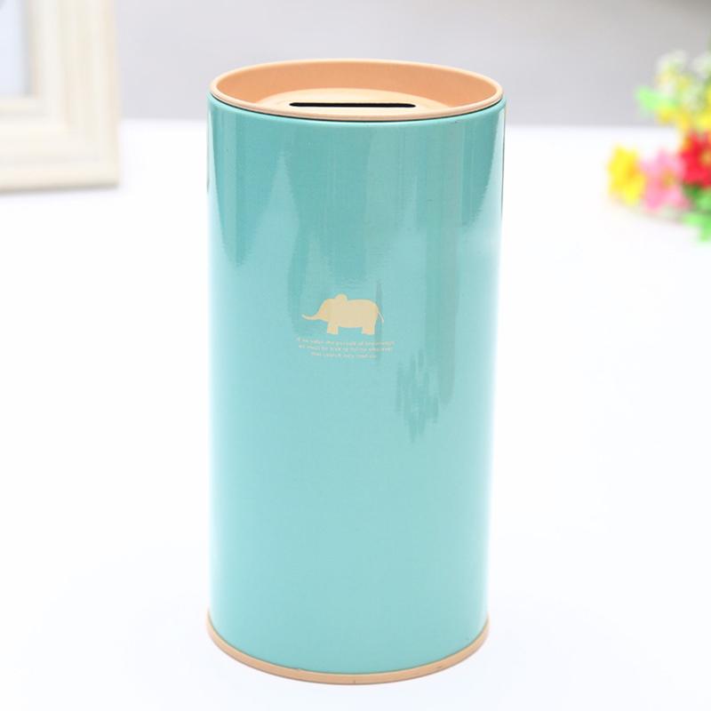 

1 шт. Жестяная круглая копилка в виде животного, цветная копилка, металлическая коробка для монет, украшение для дома, копилка