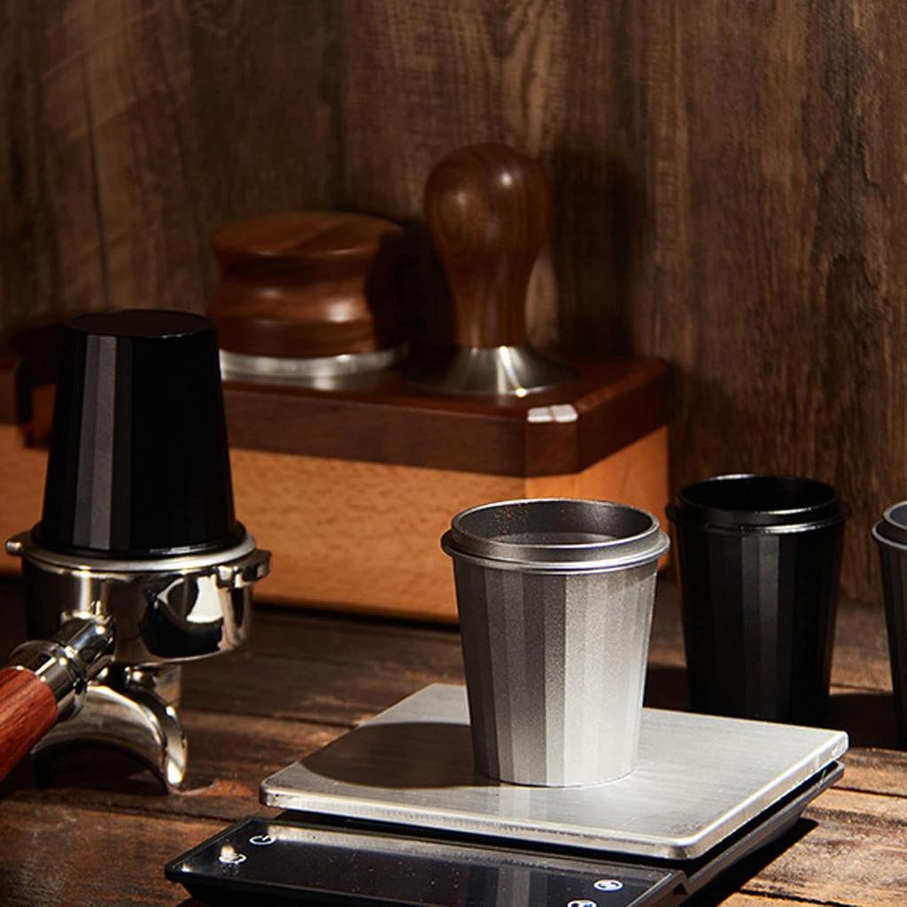 51mm Dosing Cup 51mm Coffee Dosing Cup Espresso Cups Aviation Aluminum Alloy Cup Powder Feeder for Coffee Maker Bean Grinder Kitchen Portafilter