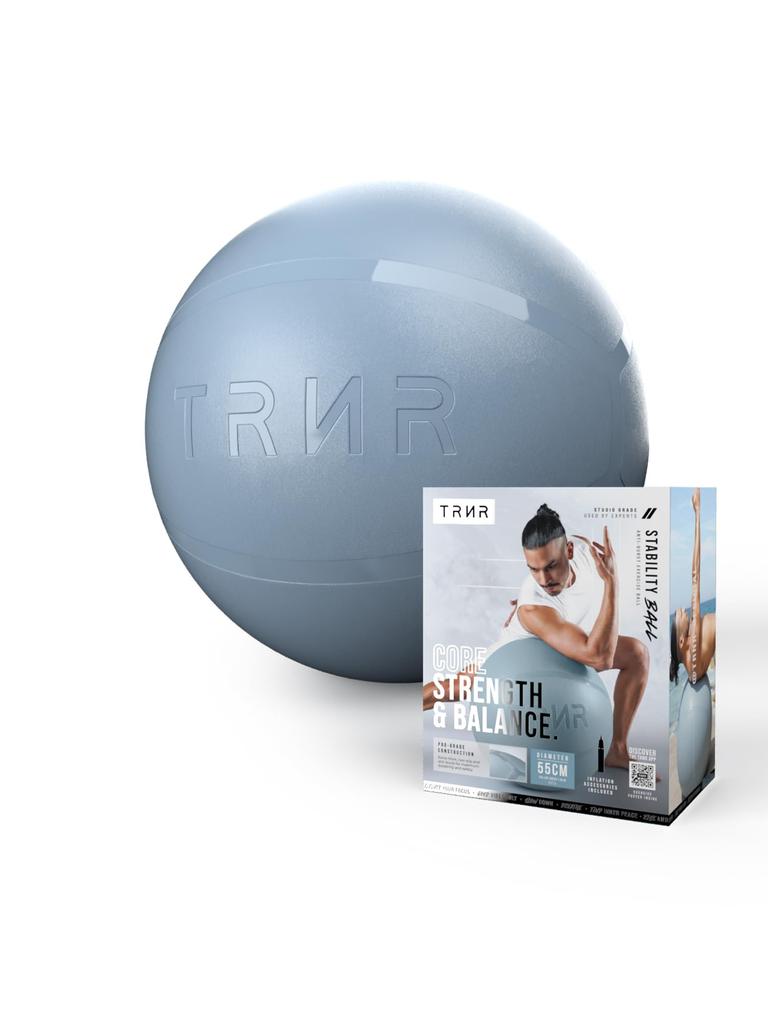 TRNR Trainer Balance with Air for Core Muscle and Exercise Blue Ball, 55cm, Pump, Chair, Training, Training, Pilates, Diet, /
