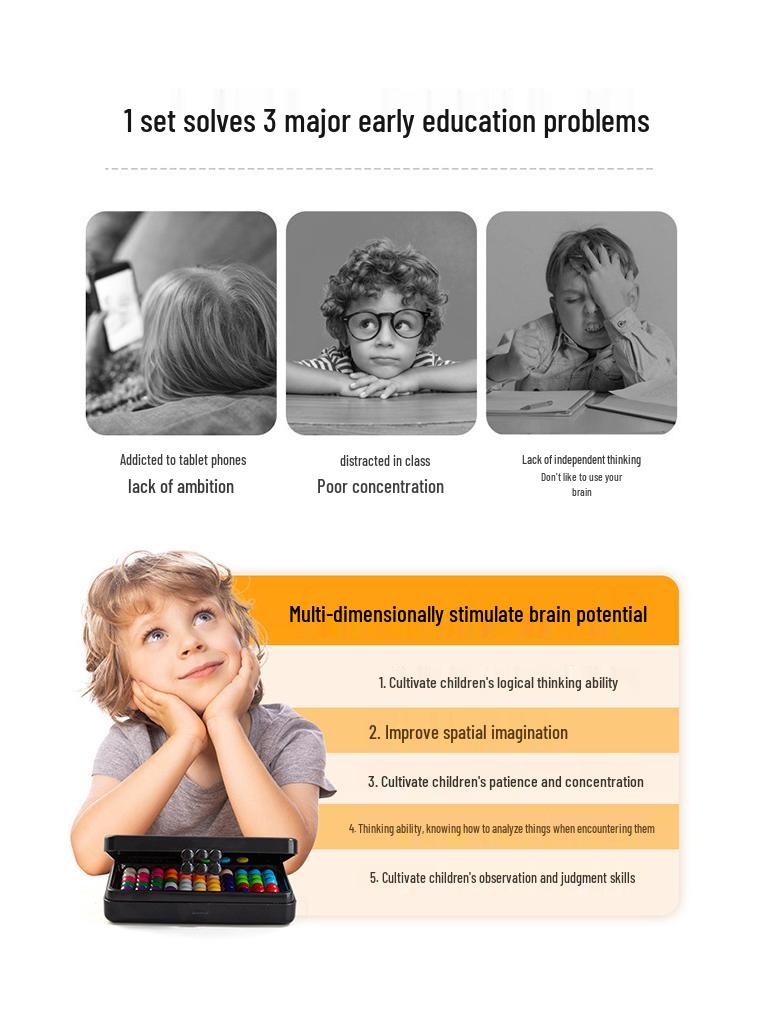 Smart Magic Beads Pyramid Puzzle: Cross-Border Challenge for Kids' Logical Thinking