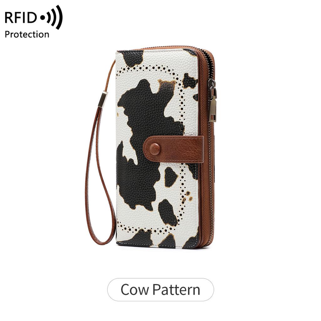 New women's wallet Hollow organ card bag Retro large-capacity long wallet