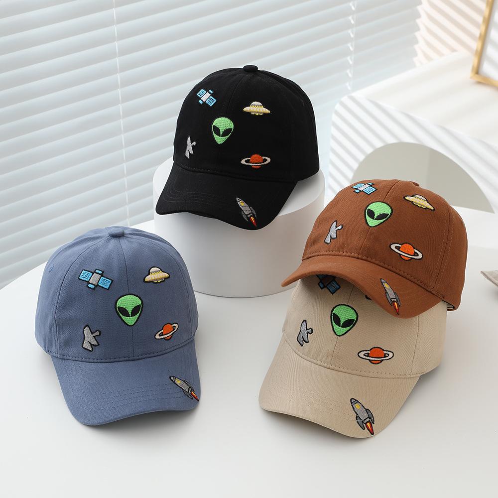 Spring And Autumn Alien Embroidery Hat Children'S Cap Cartoon Sun Hat Embroidery Baseball Cap