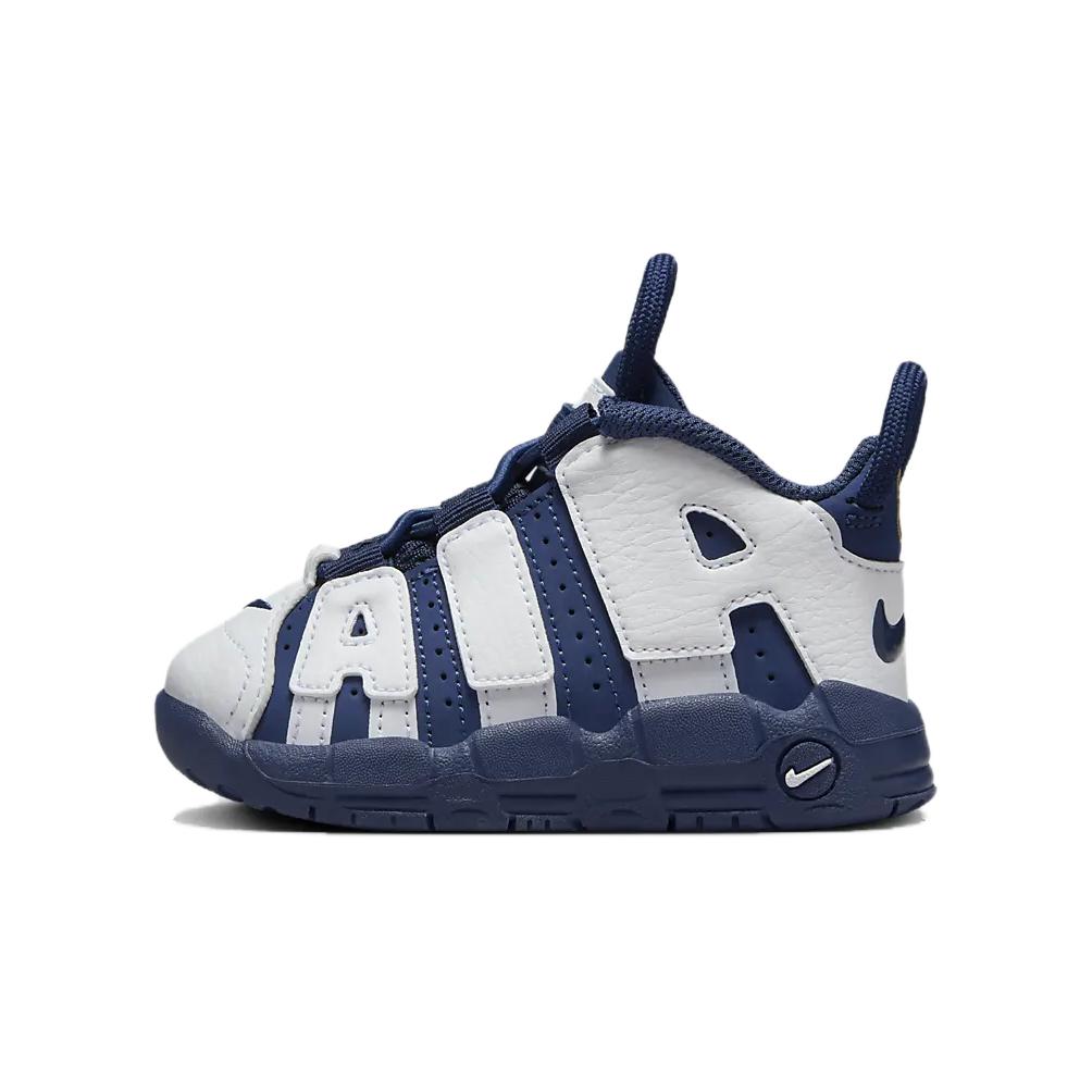 

Nike Air More Uptempo Удобные Легкие Защита от ударов Износостойкие Низкие Кроссовки для ходьбы Детская обувь Бело-синие FV5368-100 23.5