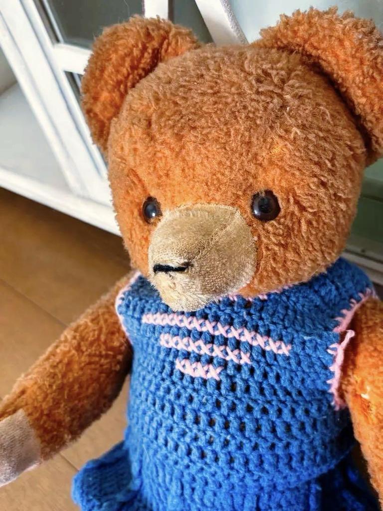 [USED] Antique Vintage Teddy Bear Plush Toy