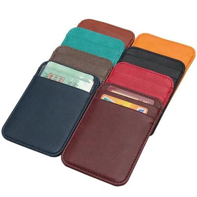 Unisex vertikální mini tenký kožený držák na karty ID kreditní karty pouzdro na peněženku pro muže ženy módní taška na karty 11,5 x 8 x 0,5 cm