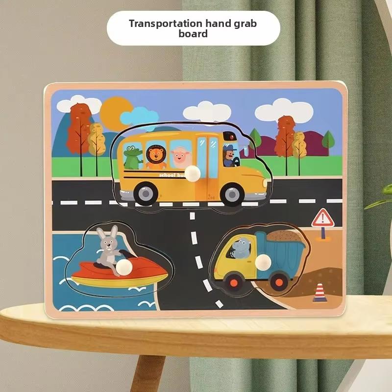 Ungiftiges Montessori Formsortierspielzeug Farbzuordnungs-Puzzlebrett Pädagogisches Holzspielzeug für Kleinkinder Frühes Lernen