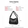Retro Soft Leather Shoulder Bag Multi Pocket Solid Color Crossbody Bag Perfect for Business Trips Grocery Shopping
