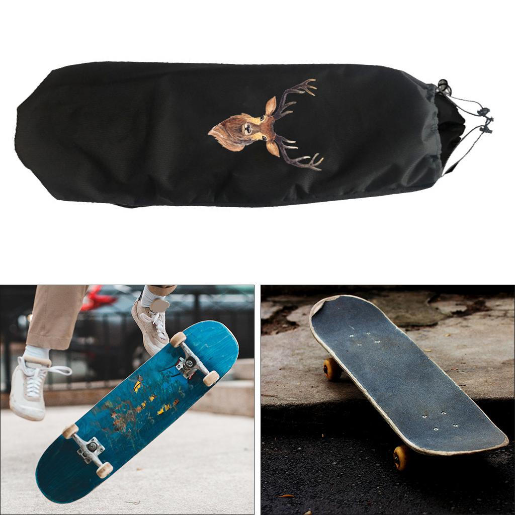 

Nylon Fabric Skateboard Bag Container Backpack Water Women / Men Longboard Storage Carrier Elk