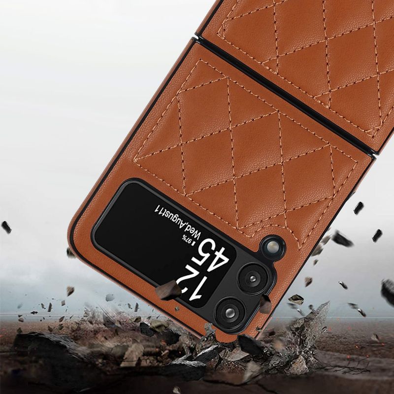 New Arrivals Solid Color Leather Flip Cover For Samsung Galaxy Z Flip 4 Z Flip 3 Magnetic Flip Phone Case Valentine 'S Gift