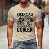 2024 Lustige Designs T-Shirts Biker Papa Nur Cooler Grafik T-Shirts Männer 90er Vintage Kleidung Vatertagsgeschenke Klassisches T-Shirt