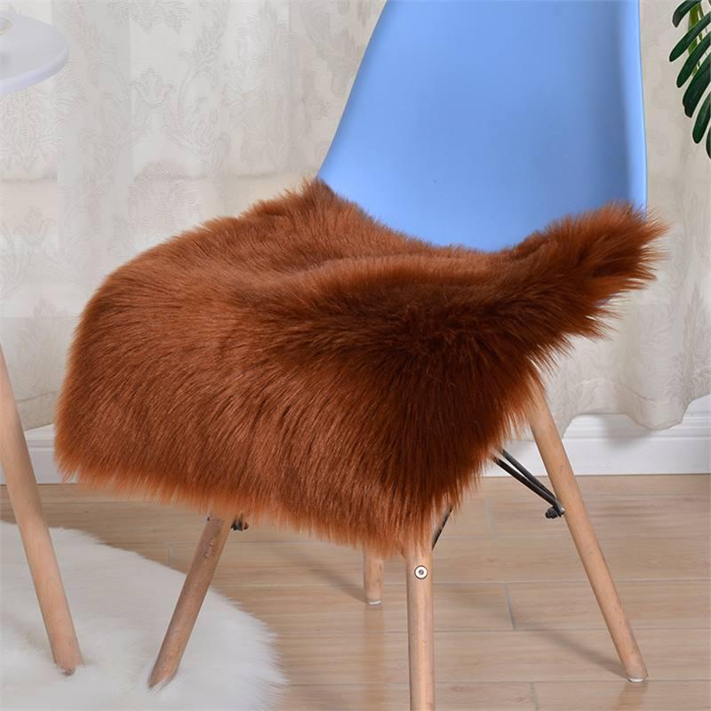 Australian Winter Faux Wool Plush Seat and Sofa Cushion, Chair Pad, and Bedroom Rug Floor Mat