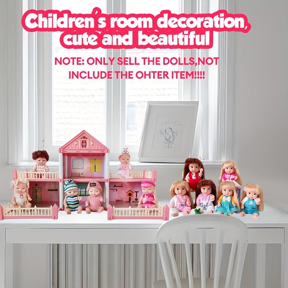 6Pcs Reborn Doll Toy Kit, Simulation Princess Dolls Toy, Mini Cute Sleeping Baby with Clothes Accessories, Birthday Gift for Kid