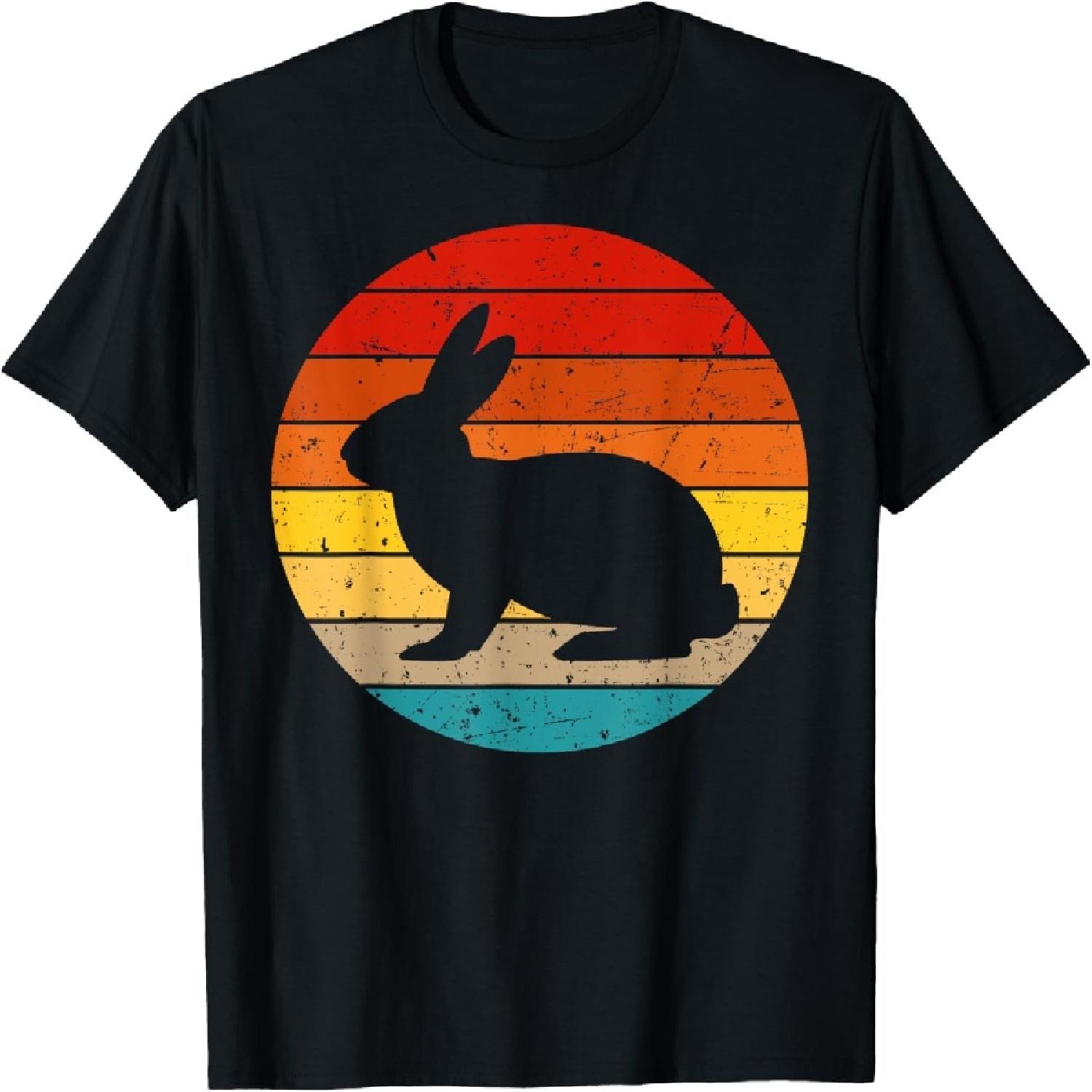 Funny Vintage Rabbit Designs For Kids Men Women Hare Pet T-Shirt XXXXXL разноцветный