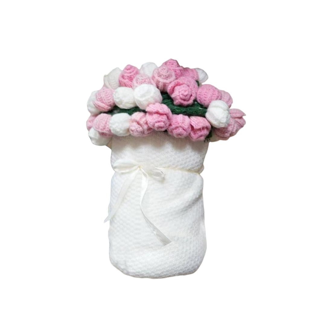 Handmade Crochet Floral Bouquet Blanket Soft and Lightweight Throw with Decorative Edging for Home Use and Seasonal Decoration