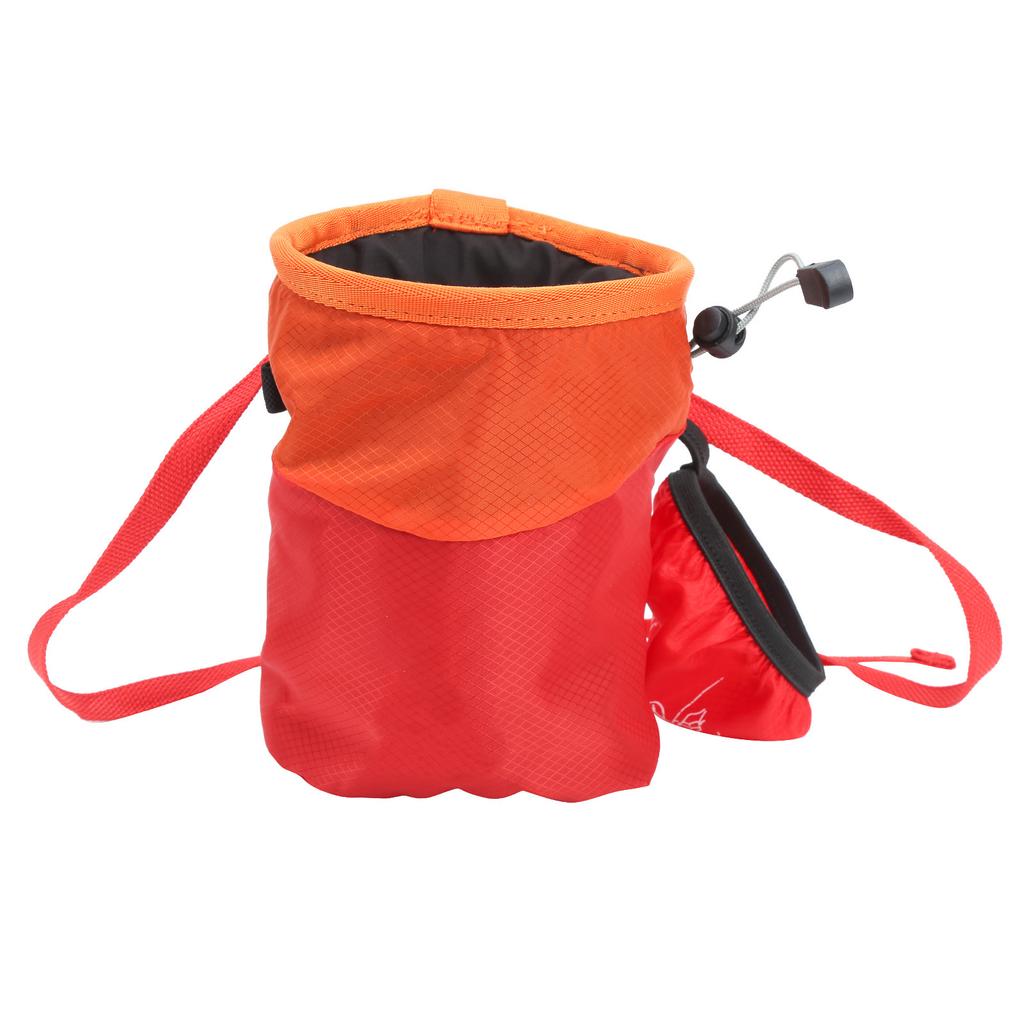 Rock Climbing Magnesium Powder Chalk Bag Outdoor Mountaineering Antiskid Equipment(red )