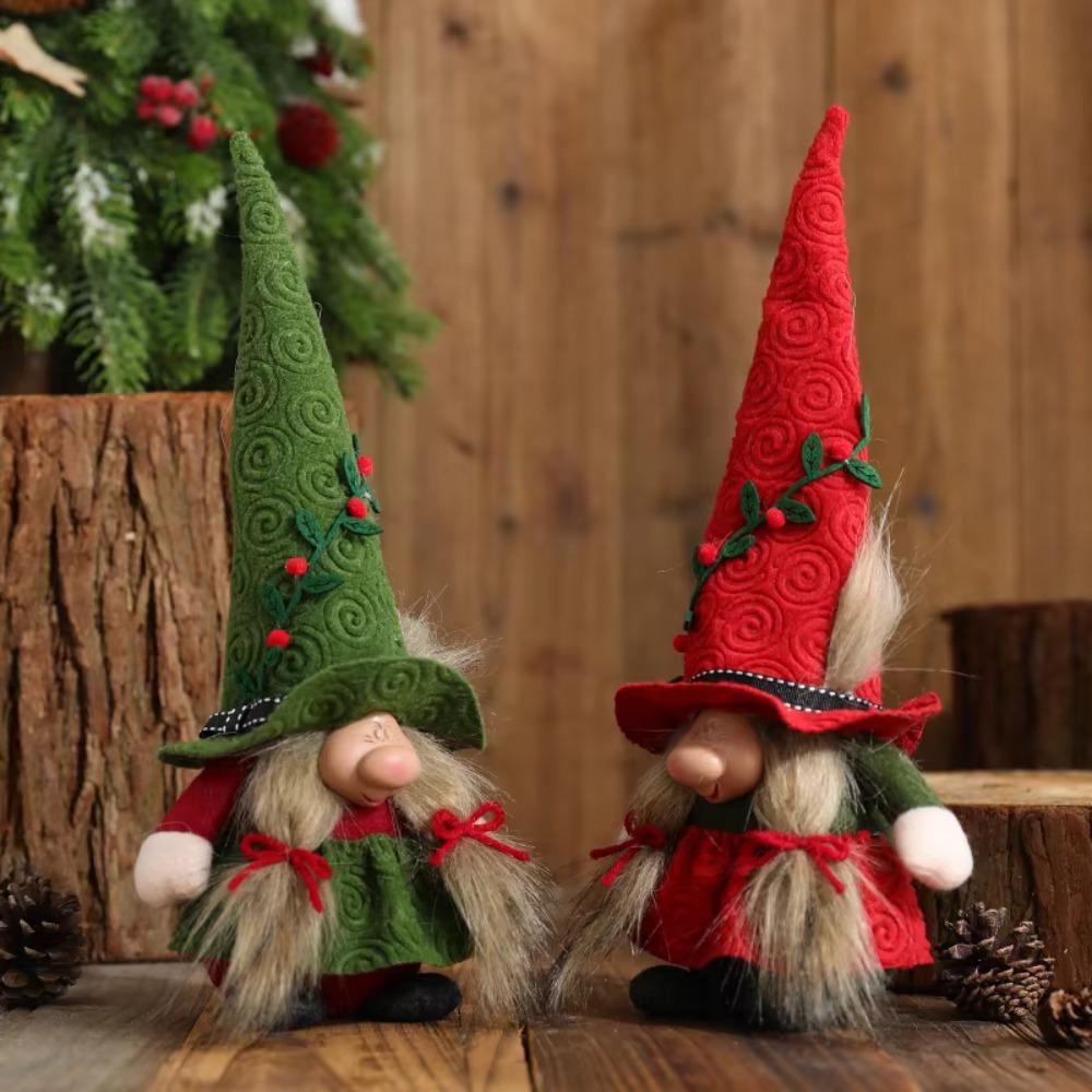with Pointed Hat Christmas Big Nose Faceless Doll Beautiful Big Nose Short Legs Doll  Family Party