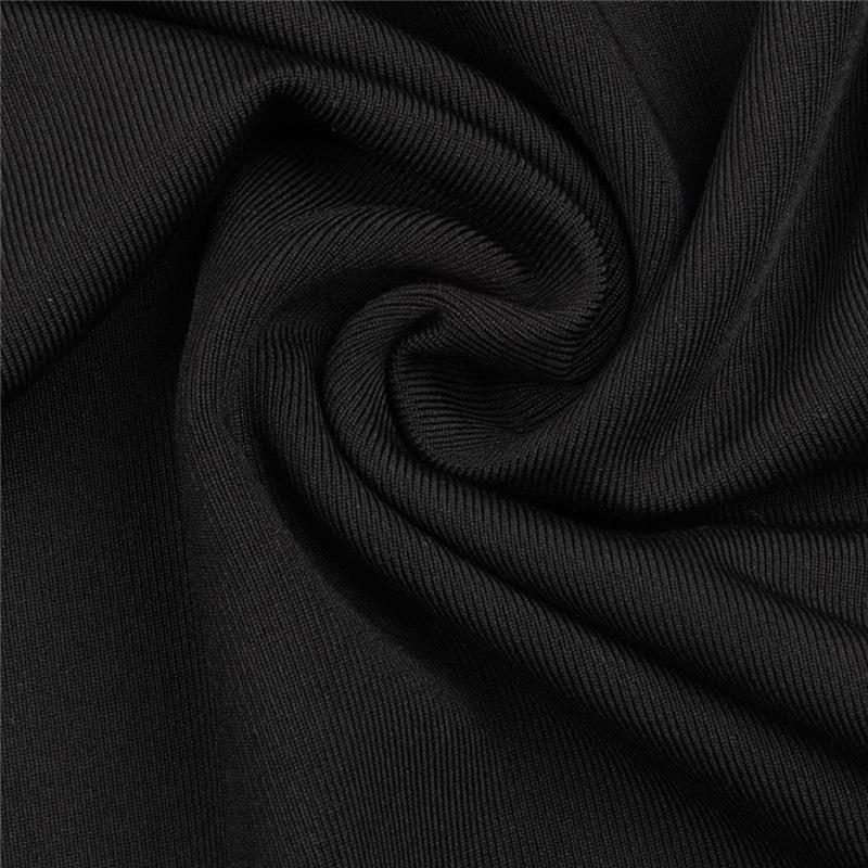 Jedno rameno Lotus Leaf Edge Flying Sleee Černý Dlouhý rukáv Ležérní zeštíhlující overal pro ženy