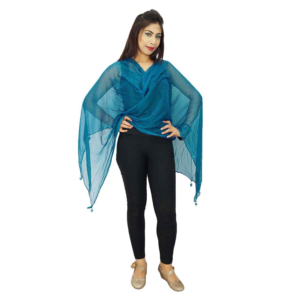 Long Stole Chiffon Blend Dupatta Neck Wrap Women Indian Scarves Chunni