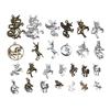 10pcs Charms Horse Unicorn Tibetan Bronze Silver Color Pendants Antique Jewelry Making DIY Handmade Craft