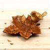 Braunes Blatt Keramikteller mit Vogeldesign Handgefertigte Dekorative Schale für Schmuck und Kleinkram Thanksgiving Partyzubehör
