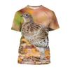 Magliette stampate con uccelli di gallo cedrone, t-shirt mimetiche da caccia, t-shirt grafiche da uomo, streetwear, top e t-shirt estetiche