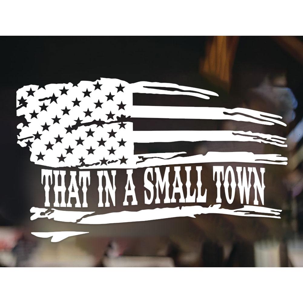 

Попробуйте это в маленьком городке, виниловая наклейка с флагом, наклейка на бампер, оконный бампер, США Se M4I8