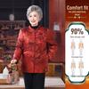 Winter Chinese Style Plate Buckle Padded Jacket for Elderly Women - Festive Tang Suit