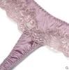MAYUDAMA SILK Luxury Silk Satin Lace Romantic Panties Pink Low-Rise T-Back Women's (XL, Purple)