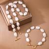 European and American special-shaped irregular baroque pearl necklace, high-end neck chain, exaggerated bracelet.
