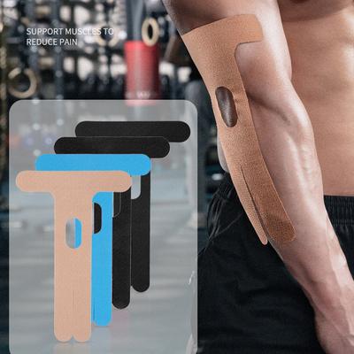 1/5/10 Stück vorgeschnittenes Ellenbogenband Elastisches Kinesiologie Muskelunterstützung Schweißfest Sport Schmerzlinderung Haftung