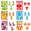 6Pcs Dragon DIY Cute Cartoon Puzzle Sticker Creative Animals Make A Face Assembly Stickers Children's Toys
