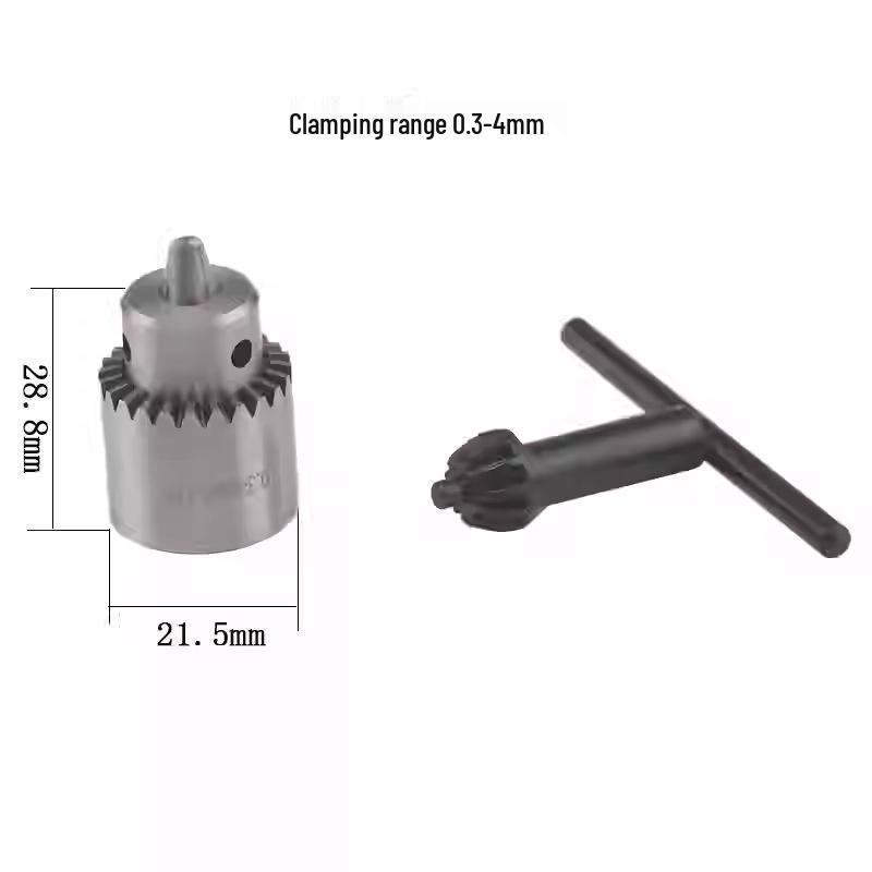 Electric Drill Power Tool Accessory: Hand-Tightened Locking Chuck with Round & Square Shank Compatibility