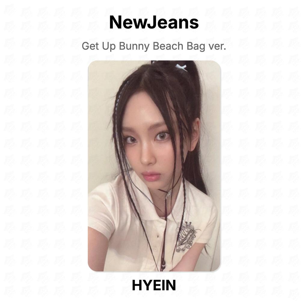 NewJeans Kalk Ayağa Tavşan Plaj Çantası ver. Resmi Fotoğraf Kartı