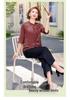 Elegant Summer Chiffon Top & Wide-Leg Pants Set for Moms and Seniors