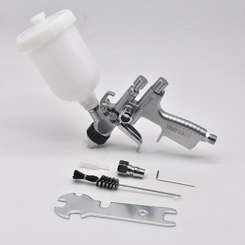 High Quality Spray Gun 0.8mm/1.0mm Nozzle Gravity Pneumatic Professional Sprayer 250cc Plastic Cup Car Painting Paint Airbrush