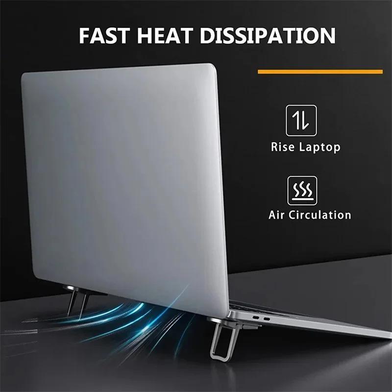 Adjustable Folding Laptop Stand Mini Legs Ultra-thin Portable Support Cooling Holder Invisible Bracket For Macbook/Lenovo Laptop