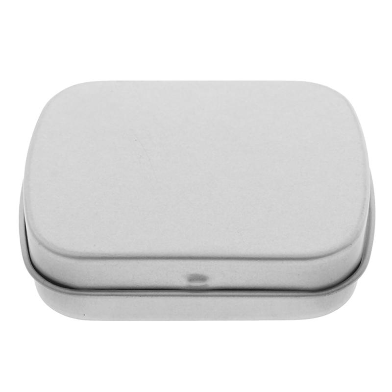 Small Hinged Metal Tin Lip Balm Beard Wax Cream Sweets Cosmetics Pills 6X4.6X1.5